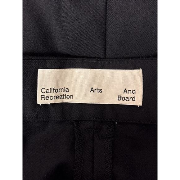 California Arts Pants 36 x 27 Black Wool Dume Relaxed Wide Dual Pleat Trousers - Picture 5 of 6